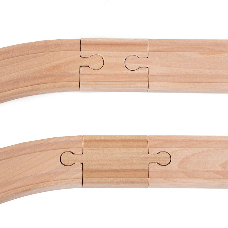 Orbrium مجموعة محولات قطار خشبي أوربيوم® 8 قطع ذكر-ذكر أنثى-أنثى تناسب مجموعة توماس وبريو وتشاغينغتون - Image 2